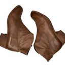 Frye  Claire Bootie Short Ankle Leather Boots Brown Distressed Women’s Size 9M Photo 2