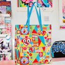 Estée Lauder  x Hattie Stewart Collaboration Colorful Maximalist Tote Bag Photo 1