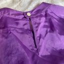 Isaac Mizrahi  For Target Large Silk Purple Keyhole Short Sleeve Blouse Top Photo 4