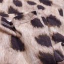 We Wore What  Women's Bike Shorts Leopard Animal Print Tan Crossover Waist XL Photo 3