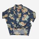 Caribbean Joe  Blue Pink Hawaiian Floral Print Button Down Shirt Sz 2X Photo 9