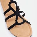 JustFab NIB  Olympia Flat Sandal in Black - 8.5 Photo 5