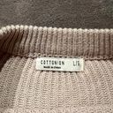 Cotton On Oversized Cropped Beige Knitted Sweater Photo 1