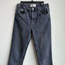 Reformation  Black Wash Jeans Slim Straight High Rise Ankle color Avalon Size 28 Photo 1