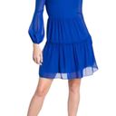 Dress the Population Paola Fit and Flare Mini Dress in Blue Size Large Photo 0