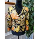 Jones Wear  Women's Floral Polyester Long Sleeve Single Breasted Blazer Size 6P Photo 1