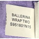 Diane Von Furstenberg  DVF Ballerina Wrap Size P Silk Cashmere Sweater Purple Photo 9