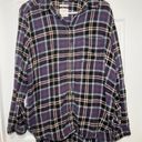 American Eagle  Size XL Super Soft Oversized Fit Flannel Long Sleeve Shirt Photo 0