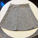 The Loft  Women's Grey Mini Flared Skirt size small  Stretch Textured Knit High Waist Photo 0