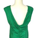 Tracy Reese PLENTY by  Emerald Green Sheath Dress Size 12 Laser Cut Knee Length Photo 3