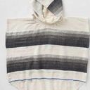 Lemlem NEW   Gray Striped Debizaza Hooded Poncho Large Photo 0