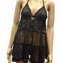 Frederick's of Hollywood  Black Lace Mesh Chemise Sheer Lingerie Women’s XS Photo 0