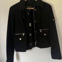 Ralph Lauren LAUREN  Black Gold Toggle Coat Jacket Size Medium Petite Photo 0