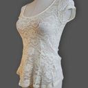 Kirra Ivory Floral Lace S/S Top, Women's S Photo 1