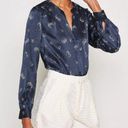 Joie  Mintee Heart Print Silk Blouse Photo 0