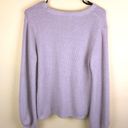 Joie  Women’s Fuzzy Knit Lilac Balloon Sleeve Button-Up Cardigan Sweater Photo 5