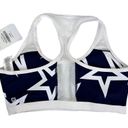 Fabletics  Navy Star Print Amna Sports Bra Sz M Photo 3