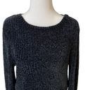 Lovers + Friends  Sweater Cropped Chenille Tie Bell Sleeve Scoop Neck Black Small Photo 7