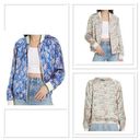 Scotch & Soda  Printed Reversible Bomber Jacket Women Size XL Pink Blue Combo Photo 1