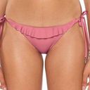 Mulberry Soluna Tie Side Hipster Swim Bikini Bottom  Pink Half Moon Fit Medium Photo 0