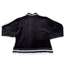 Nike Vintage 90s  Velour Black White Zip Up Jacket Photo 1