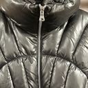 Guess  Black Puffer Jacket with Shiny Silver Zippers. NWT. XL. Photo 1