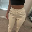 Princess Polly Cream Leather Pants Photo 1