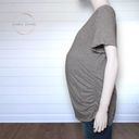 Isabel Maternity  Short Sleeve V-Neck T-Shirt in Gray Heather Size XL Photo 2