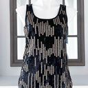 Romeo + Juliet Couture Romeo & Juliet Black Tank Top! w/Gold Sequins Size L Photo 0