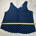 Nine Britton  XL Navy White Polka Dot Double VNeck Top Maternity Business Casual Photo 5