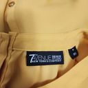 Ny&co 7th Ave NY& Yellow Ruched Crew Neck Button Back ¾ Sleeve Blouse Size Medium Photo 4