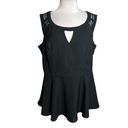 City Chic NWT  caged strappy peplum top black Sz 16 Photo 2