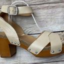 Lucky Brand Hadilla Women’s Tan Leather Platform Sandal With Studs Size 10M Photo 0