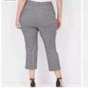 Lane Bryant  Trouser Size 18 Cropped Black Gingham Slim Capri Pant Photo 7