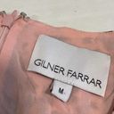 Blair Gilner Farrar Sz M Pink Pansie  Peplum Blouse Floral Puff Sleeves Photo 4