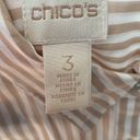 Chico's Chico’s Size 3 Striped Embroidered Collared Blouse  XL Button Down Top Photo 7