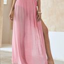 Petal Wrap skirt cover up  pink chiffon bathing suit coverup medium Photo 1