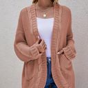 Universal Threads Universal Thread Cable Knit Open Front Cardigan Sweater Blush Size Small Photo 0