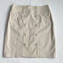 Anne Klein  stretch double button skirt Tan Falls at knee Women’s size 6 Neutral Photo 8