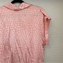 Joie  Daran Pink Jacquard Leopard Belted Satin Mini Shirt Shift Dress Large NWT Photo 6