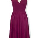 Dress the Population NWOT  Magenta Corey Fit & Flare Dress Lace Trim New Cap Sleeves Photo 3