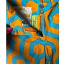 Bermuda LoudMouth Ladies Orange & Blue Geometric Pattern Fairway  Shorts Size 8 Photo 6
