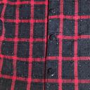 Christopher & Banks Vintage 90’s  Black Red Plaid Glitter Blazer Jacket Size M Photo 13