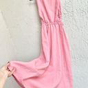 Petal and Pup  Linen Blend Aubrey Backless Cutout Midi Dress Pink Women's Size US 6 Photo 3