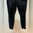 American Eagle Size 12 Reg  Black Super Distressed Curvy High Rise Jegging Jeans Photo 2