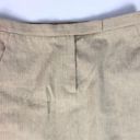 DKNY  Women's Pocket‎ Pencil Skirt Linen Blend Straight Tan Beige Zip Size 4 Photo 3