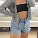 Urban Outfitters Gray Ribbed Cropped Cardigan Photo 1