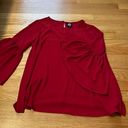 Bobeau Red Bell Sleeve Blouse​​​​​​​​​ Photo 0