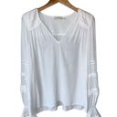 Ramy Brook  Finn Pintuck and Lace Inset Blouse Photo 6