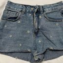 Daisy Embroidered Jean Shorts Photo 0